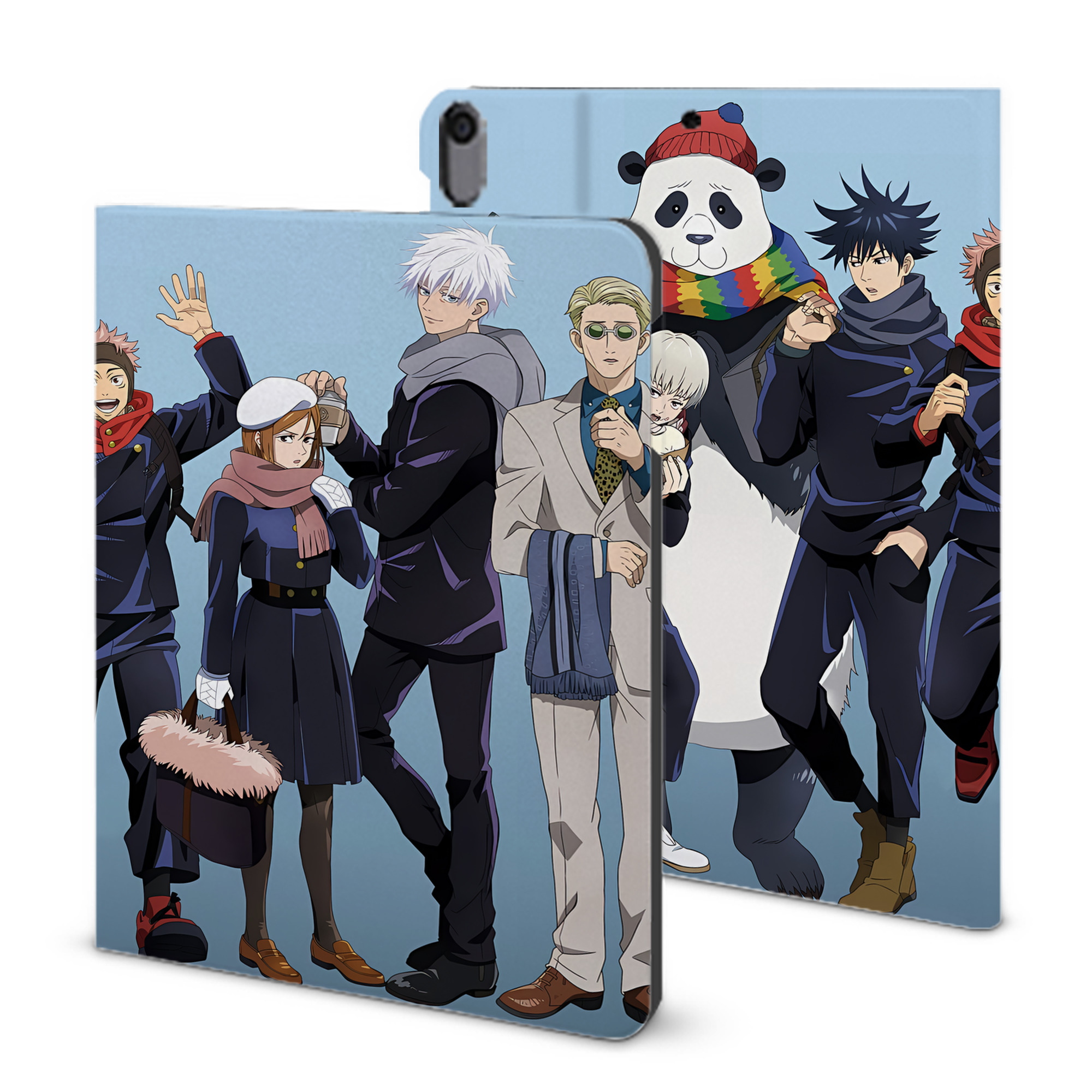 （画像用） 呪術廻戦 Jujutsu Kaisen IPad ケース ブック型 PUレザー TPU 耐衝撃 軽量 薄型 ペン収納なし 全面保護 IPad 各モデル対応